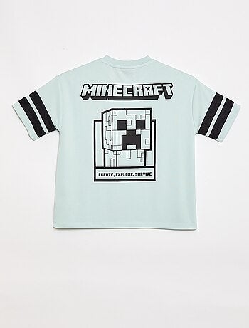 T-shirt desportivo fluido 'Minecraft' de mangas curtas