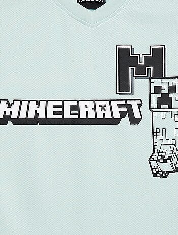 T-shirt desportivo fluido 'Minecraft' de mangas curtas