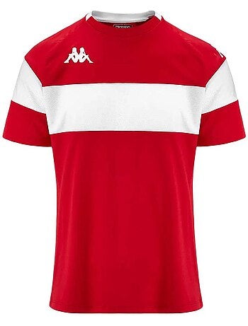 T-shirt desportivo kappa dareto vermelho para homem