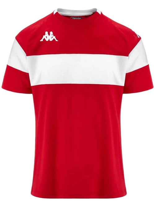 T-shirt desportivo kappa dareto vermelho para homem - Kiabi