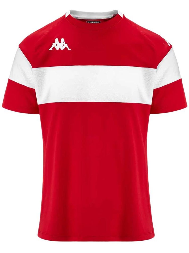 T-shirt desportivo kappa dareto vermelho para homem Vermelho - Kiabi