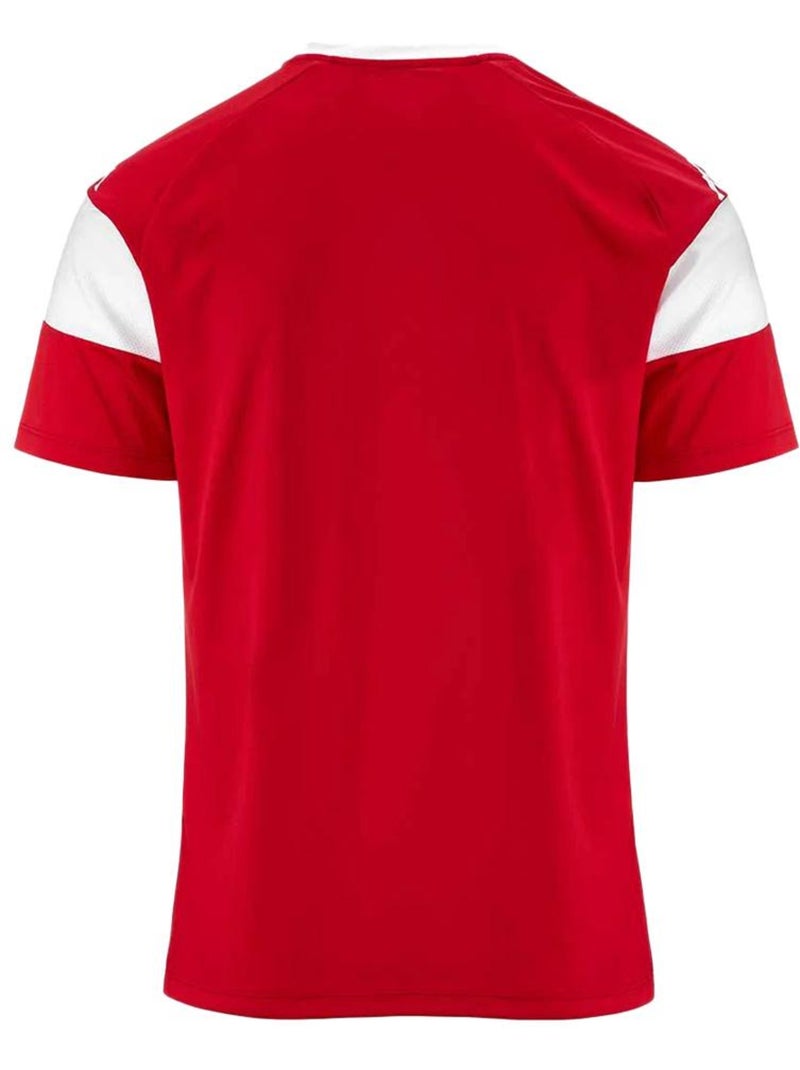 T-shirt desportivo kappa dareto vermelho para homem Vermelho - Kiabi