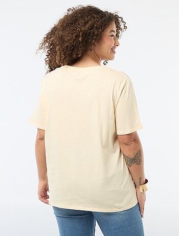 T-shirt 'Dia da Mãe' estampado manga curta