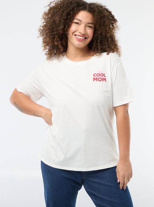 T-shirt 'Dia da Mãe' estampado manga curta - Kiabi T-shirt 'Dia da Mãe' estampado manga curta - Kiabi