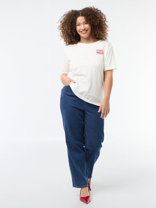 T-shirt 'Dia da Mãe' estampado manga curta - Kiabi