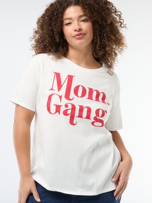 T-shirt 'Dia da Mãe' estampado manga curta - Kiabi