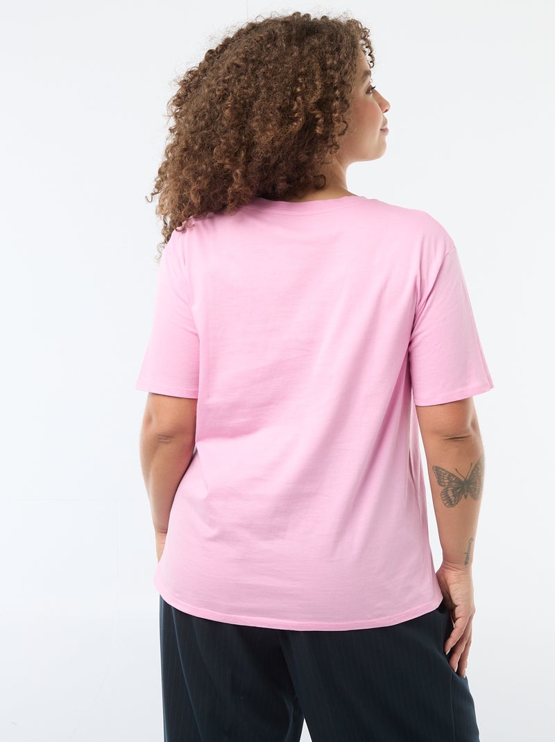 T-shirt 'Dia da Mãe' estampado manga curta Rosa - Kiabi