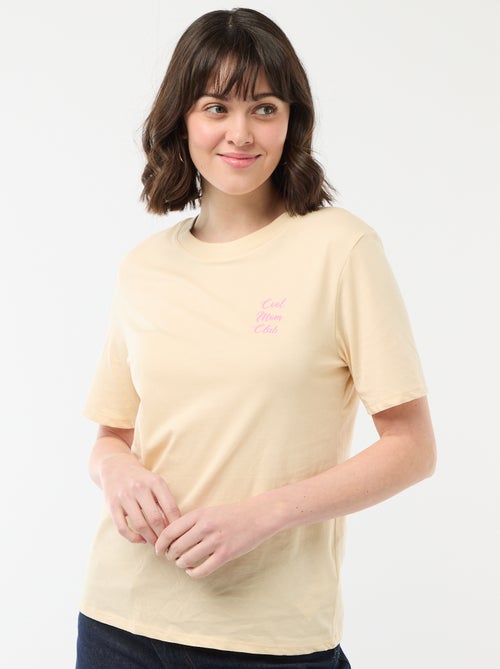 T-shirt 'Dia da Mãe' manga curta - Kiabi