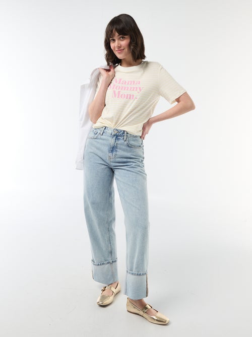 T-shirt 'Dia da Mãe' manga curta - Kiabi