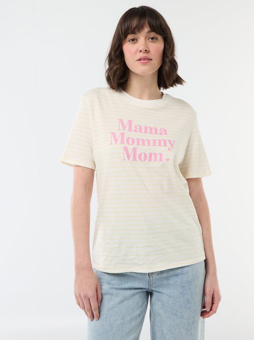T-shirt 'Dia da Mãe' manga curta - Kiabi