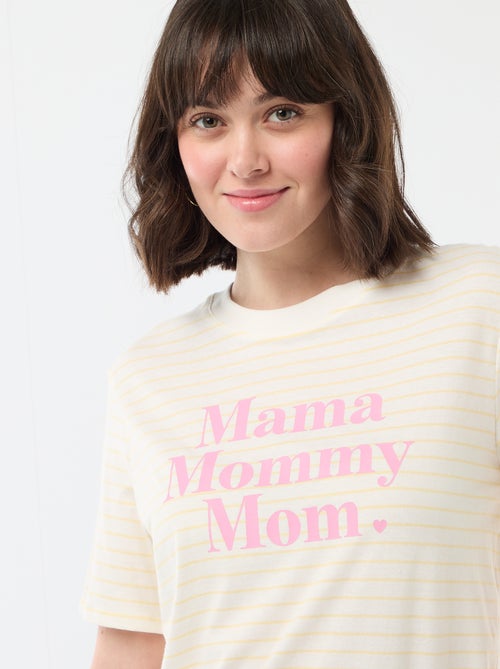 T-shirt 'Dia da Mãe' manga curta - Kiabi