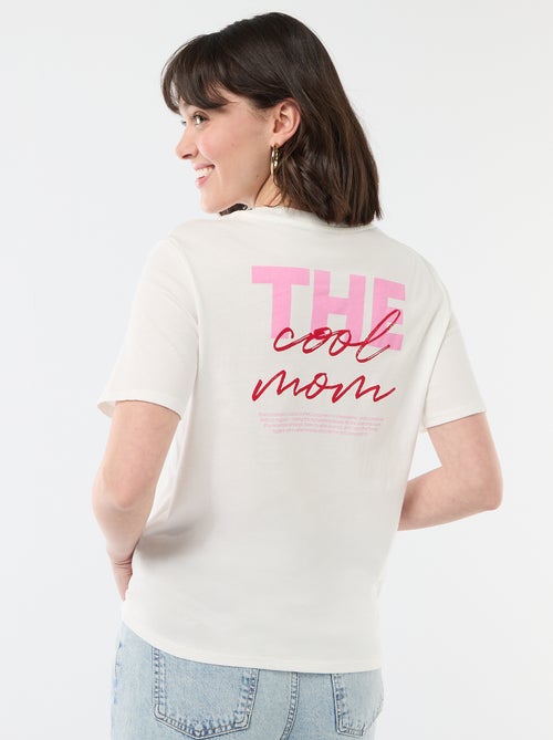 T-shirt 'Dia da Mãe' manga curta - Kiabi