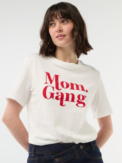 T-shirt 'Dia da Mãe' manga curta - Kiabi