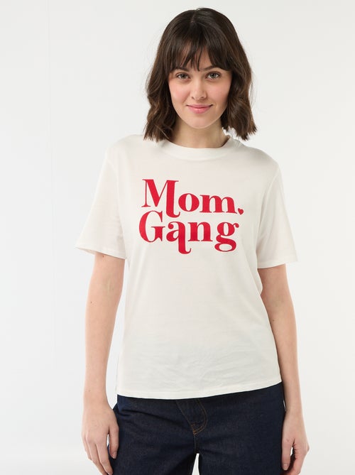 T-shirt 'Dia da Mãe' manga curta - Kiabi