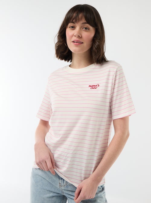 T-shirt 'Dia da Mãe' manga curta - Kiabi