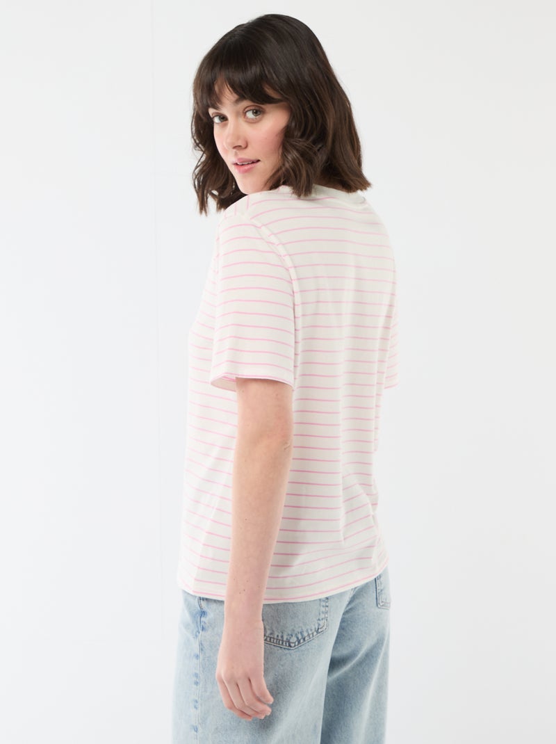 T-shirt 'Dia da Mãe' manga curta Rosa - Kiabi