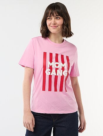 T-shirt 'Dia da Mãe' manga curta