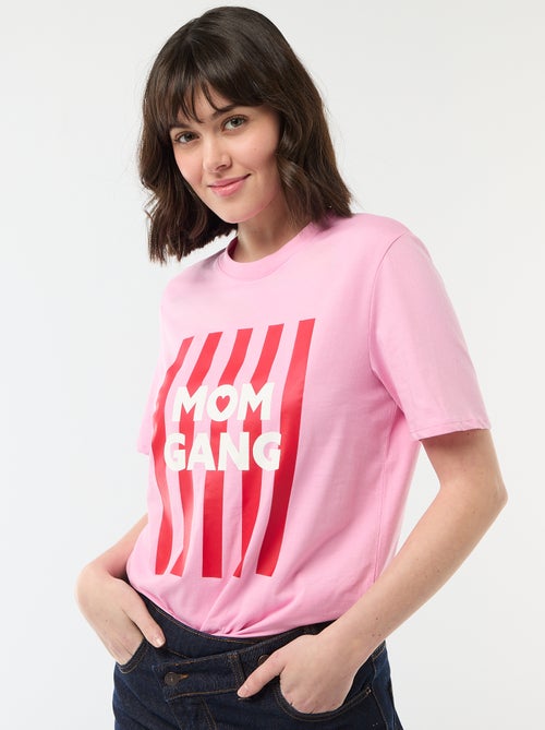 T-shirt 'Dia da Mãe' manga curta - Kiabi