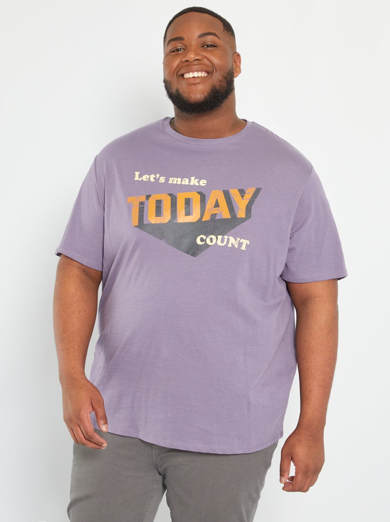 T-shirt 'Dia da Mulher' em jersey VIOLETA - Kiabi
