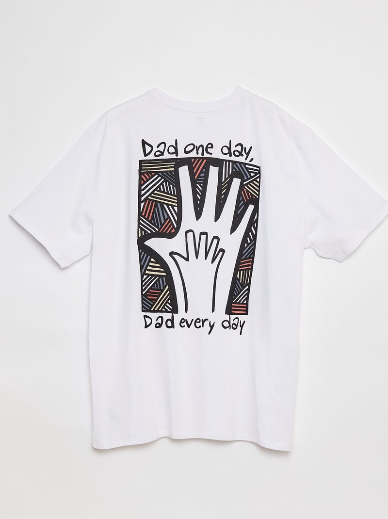 T-shirt 'Dia do Pai' BRANCO - Kiabi