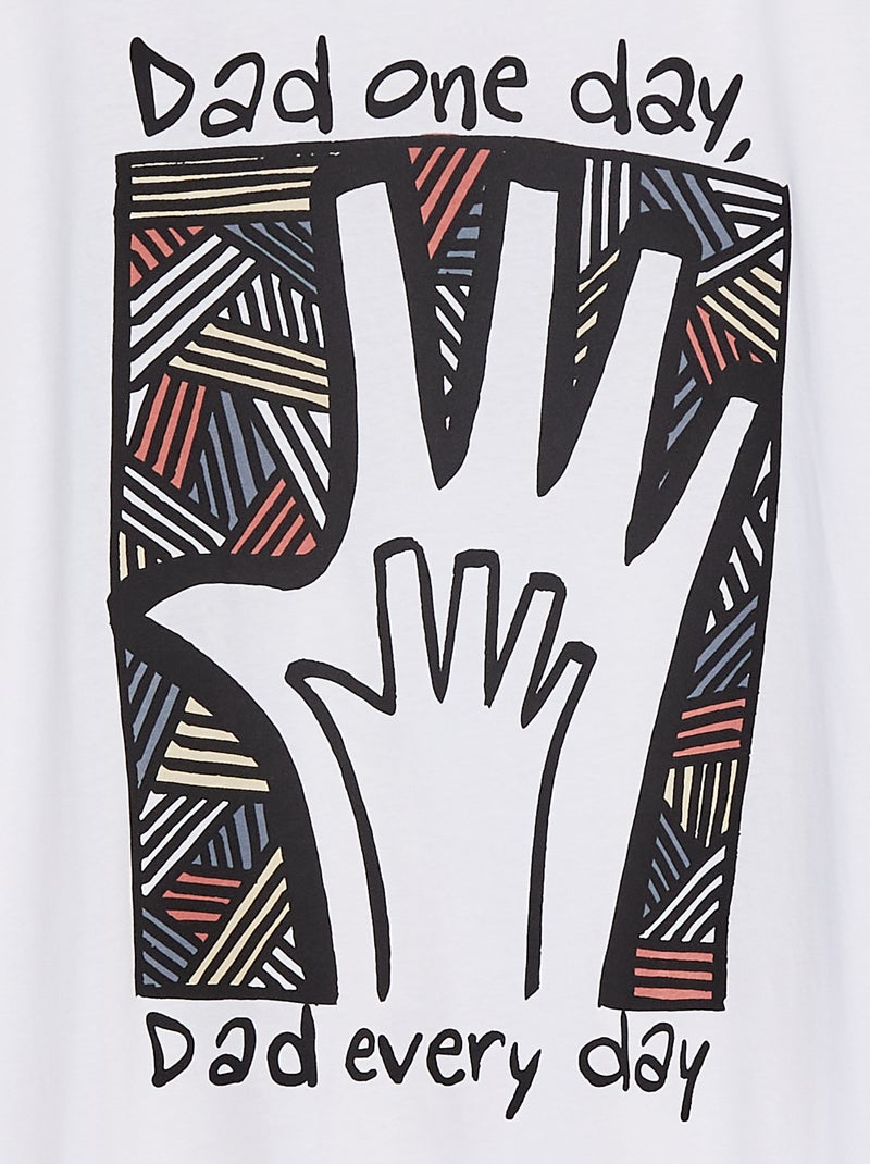 T-shirt 'Dia do Pai' BRANCO - Kiabi