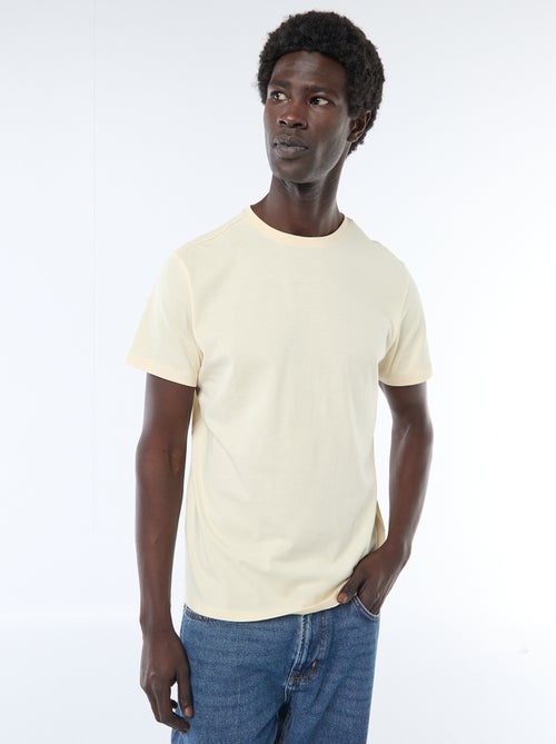 T-shirt direita em jersey lisa - Kiabi