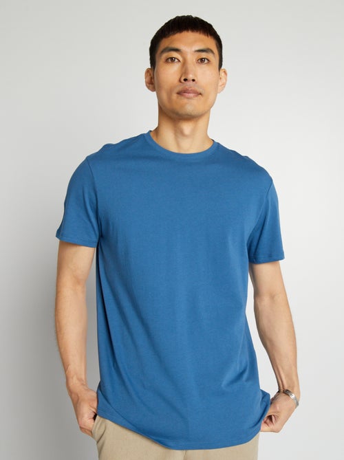 T-shirt direita em jersey lisa - Kiabi