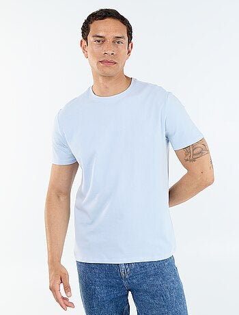 T-shirt direita em jersey lisa