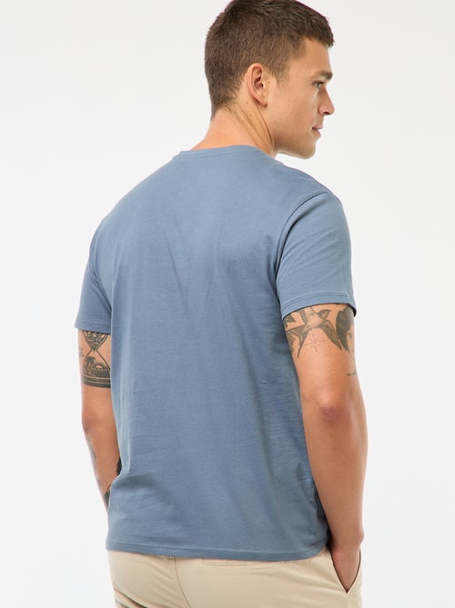 T-shirt direita em jersey lisa - Kiabi