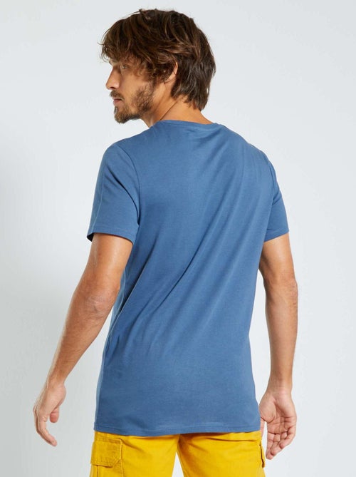 T-shirt direita em jersey lisa - Kiabi