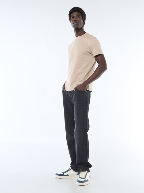 T-shirt direita em jersey lisa - Kiabi