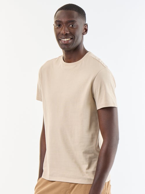 T-shirt direita em jersey lisa - Kiabi T-shirt direita em jersey lisa - Kiabi