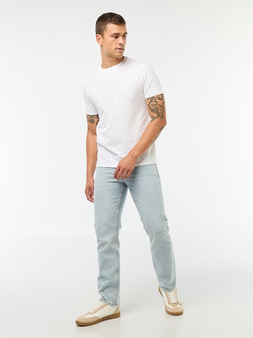 T-shirt direita em jersey lisa - Kiabi