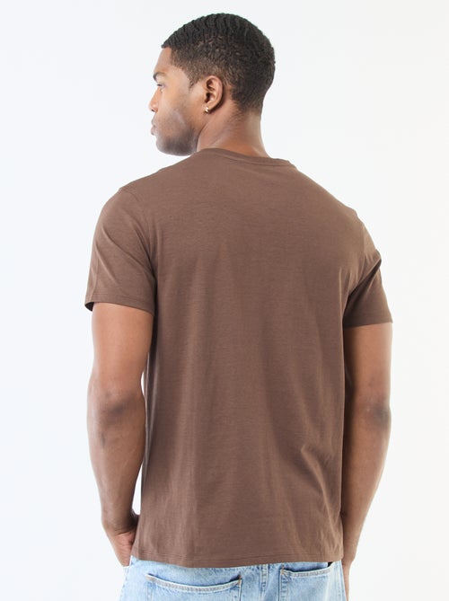 T-shirt direita em jersey lisa - Kiabi