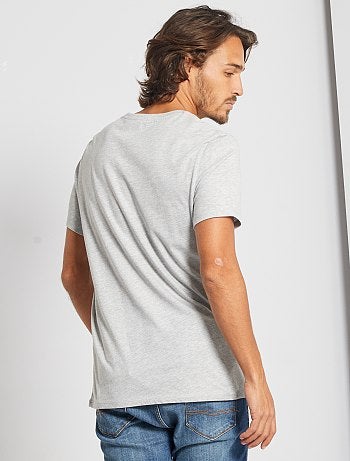 T-shirt direita em jersey lisa