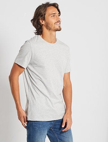 T-shirt direita em jersey lisa