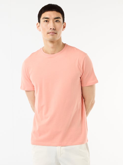 T-shirt direita em jersey lisa - Kiabi