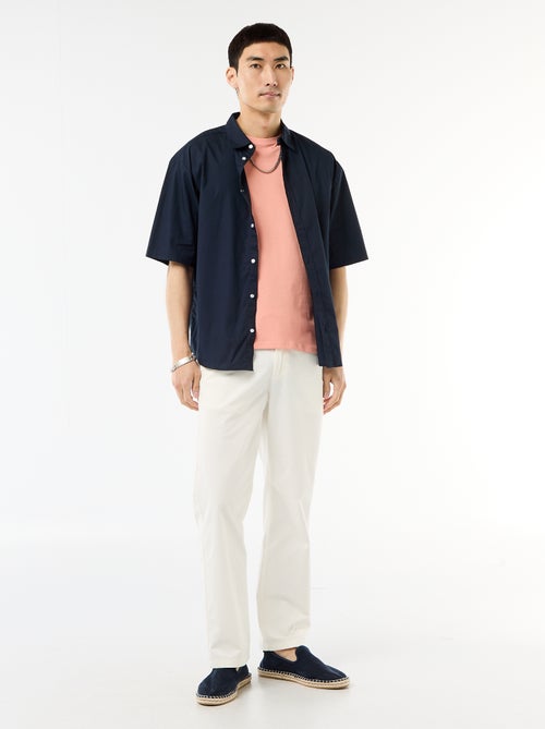 T-shirt direita em jersey lisa - Kiabi