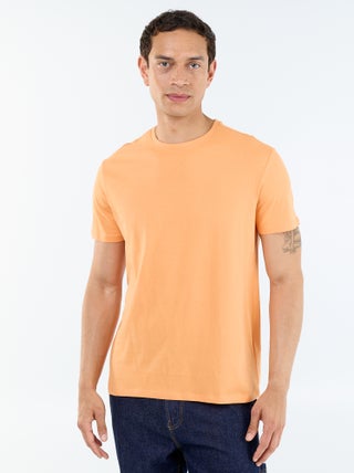 T-shirt direita em jersey lisa