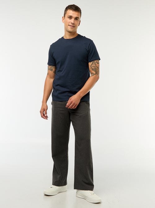 T-shirt direita em jersey lisa - Kiabi