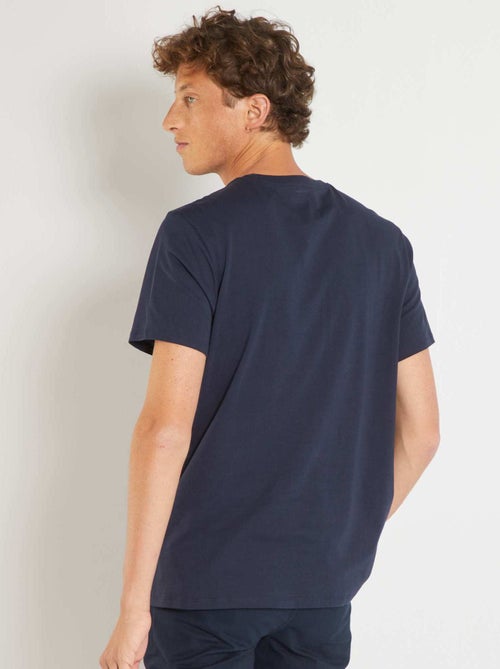 T-shirt direita em jersey lisa - Kiabi