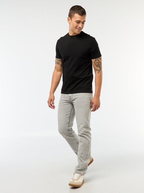 T-shirt direita em jersey lisa - Kiabi