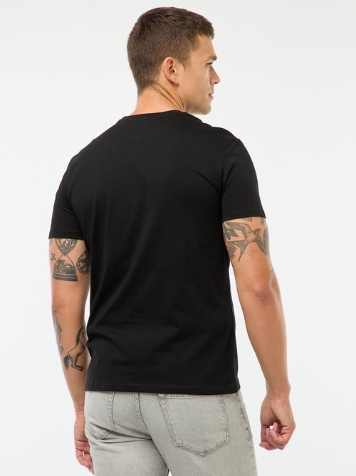 T-shirt direita em jersey lisa - Kiabi