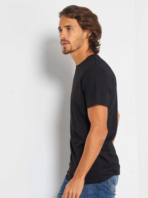 T-shirt direita em jersey lisa - Kiabi