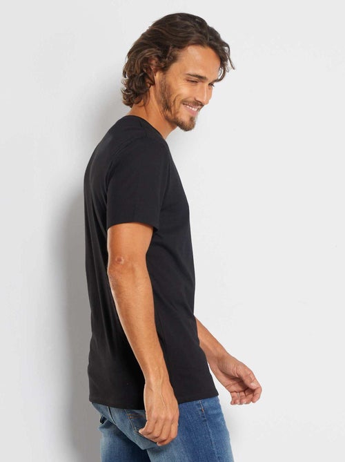 T-shirt direita em jersey lisa - Kiabi