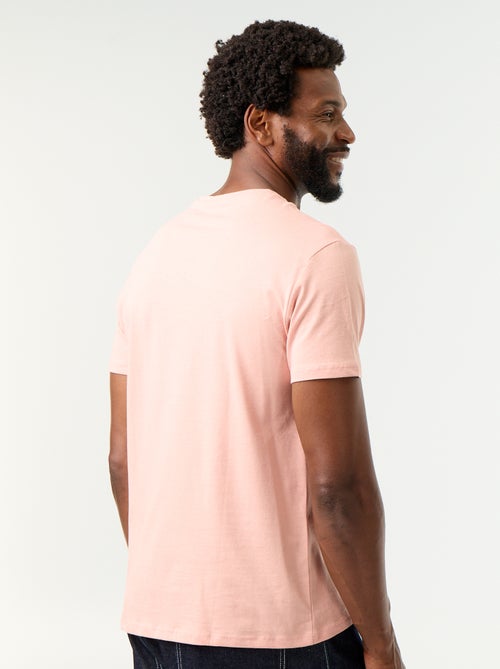 T-shirt direita em jersey lisa - Kiabi