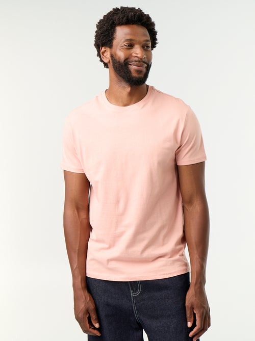 T-shirt direita em jersey lisa - Kiabi