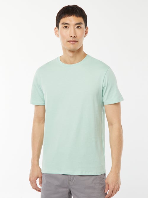 T-shirt direita em jersey lisa - Kiabi
