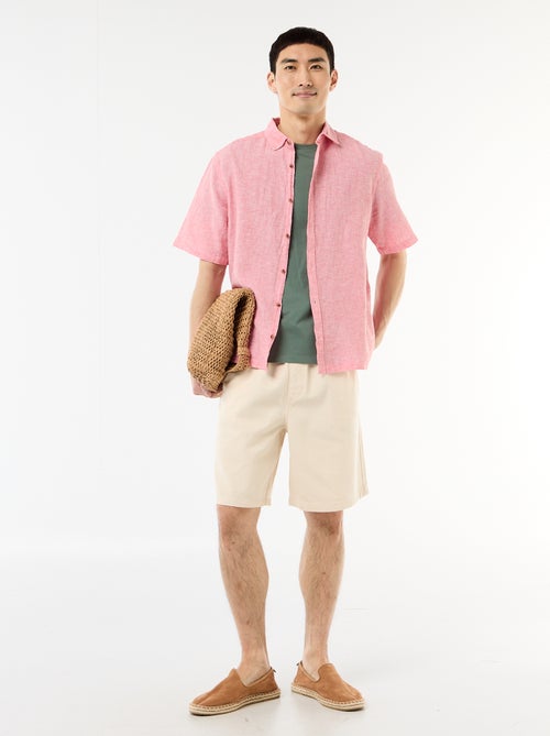 T-shirt direita em jersey lisa - Kiabi