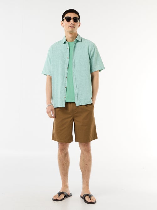 T-shirt direita em jersey lisa - Kiabi